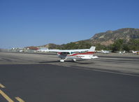 N172EP @ SZP - 1976 Cessna 172N SKYHAWK II, Lycoming O-320-E2D 150 Hp, taxi to Rwy 22 - by Doug Robertson