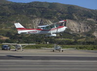 N172EP @ SZP - 1976 Cessna 172N SKYHAWK II, Lycoming O-320-E2D 150 Hp, takeoff climb Rwy 22 - by Doug Robertson
