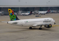 5A-ONB @ EBBR - Afriqiyah A320 waiting to taxi at Brussels