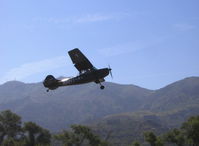 N62364 @ SZP - 1953 Cessna 305A as U S Army L-19A BIRD DOG, Continental E-225 225 Hp, constant speed prop, quick takeoff and max climbing turn Rwy 22 - by Doug Robertson