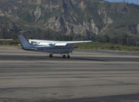 N54678 @ SZP - 1981 Cessna 172P, Lycoming O-320-H2AD 160 Hp, landing roll Rwy 22 - by Doug Robertson