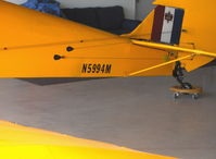 N5994M @ SZP - 1942 DeHavilland DH 82C TIGER MOTH, DH Gipsy Major 1C 142 Hp, tail wheel dolly aids hangar maneuverability - by Doug Robertson