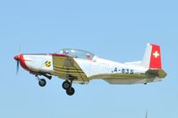 N4054M @ HBI - Departing runway 21 - by John W. Thomas