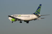OM-HLA @ EBBR - several seconds before landing on rwy 25L