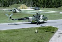 H-213 @ LBPG - The far side of Graf Ignatievo was a real helicopter base during Co-operative Key 2005. In the background are both a Croatian and a Lithuanian Mi-8. - by Joop de Groot