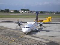 D-ANFJ @ EGJB - Lufthansa Regional , Guernsey C.I. - by Henk Geerlings