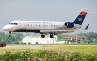 N454AW @ KPIT - Landing on 28L - by Steel61