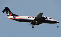 N575P @ ANC - Frontier Flying Services Beech 1900 arriving Anchorage Int - by Terry Fletcher