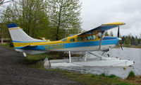 N35851 @ LHD - A colourful Cessna U206F on Lake Hood - by Terry Fletcher