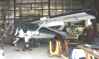 N777T @ LHD - 1954 DHC2 Beaver in the back of a hangar undergoing maintenance at Lake Hood - by Terry Fletcher
