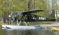 N734Q @ LHD - 1958 DHC2 Beaver of Ptarmagin Air in ARMY livery at Lake Hood - by Terry Fletcher