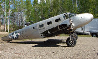 N7379C - This C-45F Expeditor now resides at a PRIVATE lot just off Bradley SkyRanch , North Pole , AK  it is ex 43-35748A - by Terry Fletcher