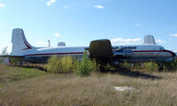 N1036F @ FAI - Delivered to USAF as 51-3834 in 1952 it served until 1975 when it was stored at Davis Monthan , bought by Robert G Sholton in 1976 and registered as N1036F in 1979  it was operated by Northern Air Cargo from 1981 - believed to be now a time expired frame
