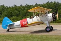 N64980 @ SFQ - 1942 Stearman A75N1 PT-17 N64980 taxiing to the grass runway for takeoff.