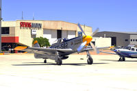 N51JT @ KBJC - Lee Lauderbach ready with Joe Thibodeau's P-51 Mustang for the Legends performance - by John Little