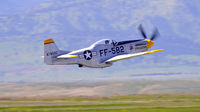 N51JT @ KBJC - Lee Lauderbach ready with Joe Thibodeau's P-51 Mustang for the Legends performance - by John Little