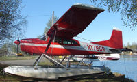 N1795R @ LHD - Cessna A185F on dock at Lake Hood