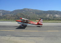 N8702V @ SZP - 1975 Bellanca 8KCAB DECATHLON, Lycoming IO-320 150 Hp, taxi - by Doug Robertson