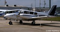 N8586Y @ ILM - Apt noseart on this twin
