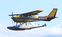 N35608 @ LHD - Cessna 172 about to land at Lake Hood - by Terry Fletcher