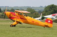 HB-UUU @ EGWN - Bücker Bu-133A Jungmann - by Roger Syratt