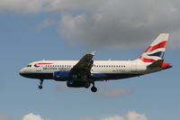 G-EUOG @ EBBR - flight BA392 is descending to rwy 25L