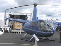 G-MAML @ EGTB - R44 exhibited at Aero Expo