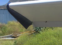 N7471D @ SZP - 1957 Piper PA-18A-150 SUPER CUB, Lycoming O-320 150 Hp, booster tip and aileron fence - by Doug Robertson
