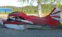 N9870B @ TKA - a rather crumpled Champion 7FC at Talkeetna - by Terry Fletcher