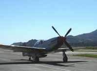 N51AB @ SZP - 1944 North American/Aero Classics P-51D MUSTANG 'Flying Dutchman', Rolls Royce V-1650-7 1,490 Hp MERLIN, Limited class, taxi after landing Rwy 22 - by Doug Robertson