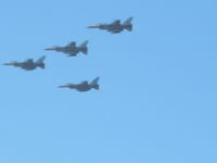 UNKNOWN @ KLNK - F-16'S OVER MEMORIAL STADIUM.  NE FOOTBALL GAME - by Gary Schenaman