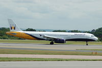 G-OZBP @ EGCC - Monarch - Landing - by David Burrell