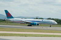G-OOBI @ EGCC - First Choice - Taking off - by David Burrell
