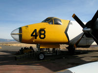 N4692A @ MEV - Close-Up nose of 1961 Lockheed SP-2H owned by Minden Air (Tanker T48) @ Minden, NV - by Steve Nation