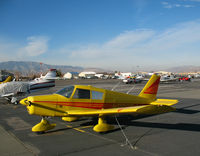 N6696J @ MEV - Daughter of a crop duster or what? (Got color!) 1968 Piper PA-28-140 @ Minden, NV - by Steve Nation