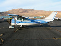 N21231 @ CXP - 1972 Cessna 182P minus cowling cover in late afternoon winter sun @ Carson City, NV - by Steve Nation
