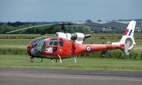 G-CBSK @ EGBW - This Westland Gazelle wears its old military marks of ZB627 on a sunny Sunday afternoon at Wellesbourne