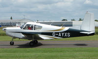 G-AYXS @ EGBW - Siai Marchetti S205 on a sunny Sunday afternoon at Wellesbourne - by Terry Fletcher
