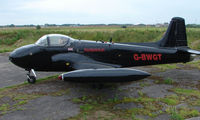 G-BWGT @ EGCF - Civil registered Jet Provost ex XR679 at Sandtoft - by Terry Fletcher