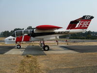 N414DF @ STS - CALFIRE North American OV-10A #140 with 'Sonoma' titles grounded by heavy smoke @ Santa Rosa, CA - by Steve Nation