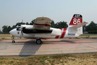 N433DF @ STS - CALFIRE Marsh Aviation S-2F3AT conversion Tanker #86 with 'Sonoma' titles waiting for hazy smoke to lift @ Santa Rosa, CA - by Steve Nation