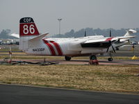 N433DF @ STS - CALFIRE Marsh Aviation S-2F3AT conversion Tanker #86 with 'Sonoma' titles waiting for hazy smoke to lift @ Santa Rosa, CA - by Steve Nation