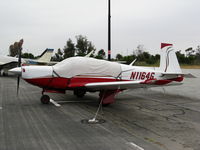 N1164G @ PAO - 1982 Mooney Aircraft Corp. M20K with fake owl on prop (wonder if it works?!) @ Palo Alto, CA - by Steve Nation