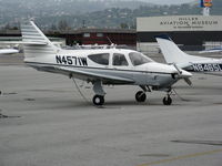 N4571W @ SQL - 1976 Rockwell International 112TC @ San Carlos, CA - by Steve Nation