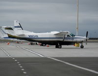 N9634B @ OAK - Martin-Aire 1988 Cessna 208B with belly pod @ Oakland, CA - by Steve Nation