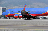N461WN @ KRNO - Using every available device to stop on RNO's 9000 foot long runway 16L - by Gary Schenauer