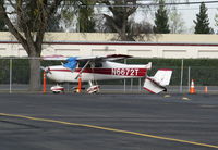 N6672T @ SAC - Wrecked 1960 Cessna 150A @ Sacramento Executive Airport, CA - by Steve Nation