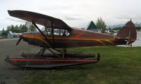 N5102H @ LHD - 1948 Piper Pa-14 at Lake Hood with candidate for smallest tail number marking - by Terry Fletcher