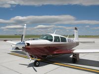 N3653H @ BFF - Waiting for Thunderstorms in Scotts Bluff.  ISW->HIO - by Ken Dove
