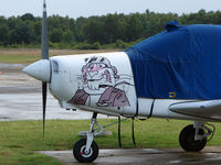 G-EXXO @ EGLK - Nose art of Piper Pa-28-161 - by Terry Fletcher